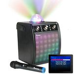 Portable Karaoke Machine & Speaker with Wireless Microphone & Disco Party Light. Mr Entertainer MoonboX (1 x Wireless Microphone)