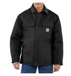 Carhartt Men's Loose Fit Firm Duck Insulated Traditional Coat, Black, 3X-Large