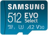 SAMSUNG EVO Select microSDMemory Card + Adapter, 128GB microSDXC, Up-to 160 MB/s, 4K UHD, UHS-I, C10, U3, V30, A2, for Mobile Phone, Smartphones, Nintendo-Switch, and Tablets (MB-ME128SA/AM)