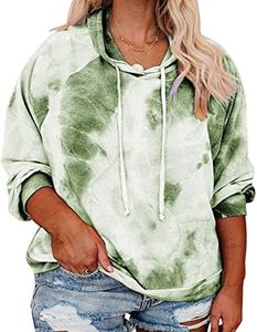 Plus Size Sweatshirts for Women 4X Fall Tie Dye Hoodie ZT 26W