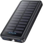 Power Bank 42800mAh Portable Charger,PD 3.0 Fast Charging Battery Pack Cell Phone Charger, 3 Outputs Solar Charger with LED Flashlight for iPhone 16/15/14/13/12, Samsung Google Android Phone