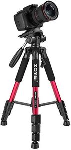 Zomei Q111 Trépied de Voyage Professionnel Portable et léger Réglage Facile de la Hauteur avec tête panoramique et étui de Transport pour Appareil Photo DV Canon Nikon Sony (Couleur Rouge)