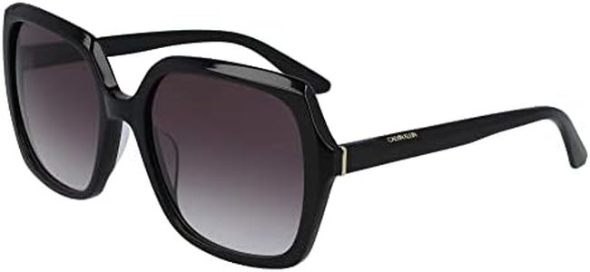 CALVIN KLEIN EYEWEAR Women's CK20541S-001 Sunglasses, Black/Smoke Gradient, 57-19-140