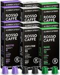 Rosso Coffee Capsules for Nespresso Original Machine - 120 Gourmet Espresso Pods, Compatible with Nespresso Original Line Machines (Extra Dark Pack)