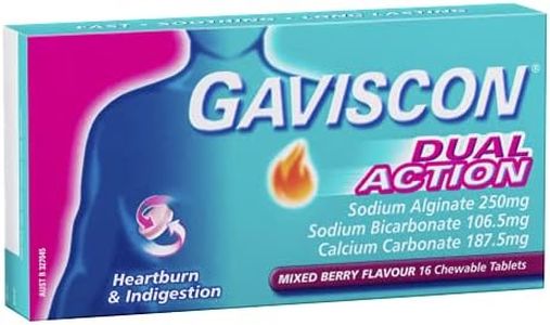 Gaviscon Dual Action Heartburn and Indigestion Relief Mixed Berry Tablets 16 Pack
