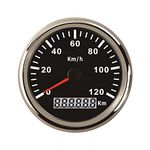 ELING Waterproof KM GPS Speedometer Odometer 120KM/H For Car Motorcycle Tractor Truck With Backlight 85mm 12V/24V