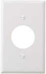 Leviton 88004 001-000 Receptacle Standard Size Wall Plate, 1 Gang, 4-1/2 in L X 2-3/4 in W 0.22 in T, Smooth, Standard, White