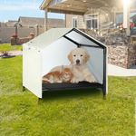 CAREDPETS Indoor Outdoor Dog House | Elevated Dog Bed with Canopy for Small Medium Dogs Cats, Outside Raised Dog Bed, Waterproof & Sunproof Shade Shelter Tent(24" x 24")