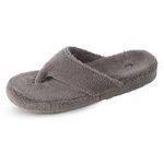 ACORN Women's New Spa Thong Slipper,Grey,(Large)/8-9 M US