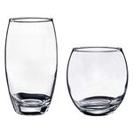 Argon Tableware 12 Piece Hiball Tumbler 510ml 405ml - 'Tondo' Range Glassware Set - Modern Hiball Cocktail Juice Water Whisky Drinking Tumblers - Dishwasher Safe