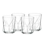 Bormioli Rocco Cassiopea Double Old Fashioned Glass, Set of 4