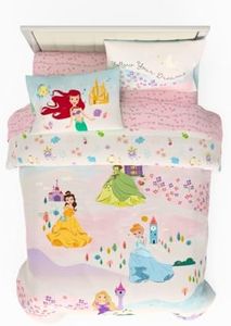 Franco Disney Princess Kids Bedding Super Soft & Cozy Comforter and Sheet Set, Full, (100% Official Licensed Product)