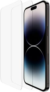 Belkin TemperedGlass iPhone 14 Pro Max Screen Protector - iPhone 14 Pro Accessories - Easy Application W/Installation Tray - Tempered Glass Antimicrobial Screen Protector - 9H Hardness Tested