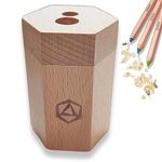 Stockmar Dual Pencil Sharpener FSC Lime Wood for Thin and Thick Pencils - Triangular and Hexagonal Shape - Colour Giants Stockmar, Waldorf Art Supplies, Made in Germany