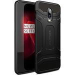 KAPAVER ® Thermoplastic Polyurethane Rugged Armor Back Cover Case for OnePlus 6T - (Black)