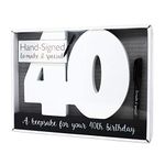 Royal County Products Ltd Happy 40th Birthday Wooden Freestanding Signature Number Keepsake