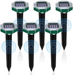 Jokresty 6 Pack Solar Mole Repellent Ultrasonic,Outdoor Waterproof Sonic Mole Repeller Get Rid of Moles Snakes Gophers Vole for Lawn Yards Garden