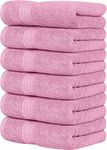 Utopia Towels - Premium Hand Towels - 100% Combed Ring Spun Cotton, Ultra Soft and Highly Absorbent, Exrta Large Thick Hand towels 41 x 71 cm, Hotel & Spa Quality Hand Towels (6-Pack) (Pink)