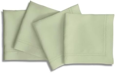 Solino Home Cloth Napkins Set of 4-100% Pure Linen Sage Green Dinner Napkins 20 x 20 Inch for Father's Day, Summer - Double Hemstitch, Handcrafted and Machine Washable