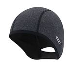 Momolaa Winter Warm Skull Cap Cycling Running Beanie Hats Cover Ears Liner Cycle Cap Under Helmets Windproof Cycling Hat Cover for Outdoor Sports Riding Skiing Running Climbing 3-Black One Size