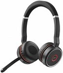 Jabra Evolve 75 SE Wireless Stereo Headset - Bluetooth Headset with Noise-Cancelling Mic & Active Noise Cancellation - Certified for Google Meet & Zoom, Works with All Other Leading Platforms - Black