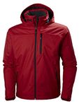 Helly Hansen Men's Crew Hooded Midlayer Waterproof Jacket, Red, S UK