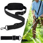 Strimmer Harness Padded Belt Shoulder Strap, Adjustable Petrol Strimmer Harness, Grass Strimmer Belt for Brush Cutter Garden Trimmer (Black)