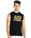 Rock Paper Scissors Gym Hoodie Workout Tank Top Super Vest Gym Vest Black