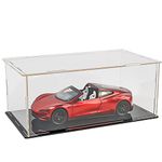 kivcmds Clear Acrylic Display Case for 1:24 Scale Model Car Dustproof Storage Shelves Showcase for Collectibles Toy Action Figures