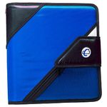 Case-it The Open Tab Velcro Opening Binder - 2 Inch O-Rings - 5 Color Tab Expanding File Folder - Multiple Pockets - 400 Sheet Capacity - Blue S-826-A