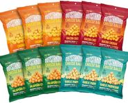 Outstanding Cheese Balls, Variety Pack, 1.25 oz (Pack of 12) - Dairy-Free, Non-GMO, 5g Protein, Plant Based, Gluten Free, Vegan, 20 Essential Vitamins & Minerals (Crunchy Puffed Snacks)