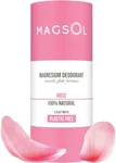 MAGSOL Plastic-Free Natural Deodorant for Women - 100% Aluminum Free, Baking Soda Free, Plastic Free - 2.8 oz (Rose)