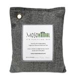 MOSO NATURAL Air Purifying Bag 200g Charcoal | Premium Bamboo Charcoal Odor Absorber for Home & Car | Closet Odor Eliminator, Small Room Deodorizer & Car Air Freshener | Lasts up to 2 years!