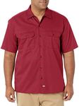 Dickies Men's Short-sleeve Work Shirt, English Red Heather, Small