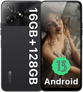 Unlocked Cell Phones Canada, G5 Android 13 Smartphone Unlocked, 5000mAh 8+128GB/1TB Expand, Ultra-Slim 6.6" Screen Android Phone, 50MP Camera Fingerprint/Face Unlocked 4G Dual SIM Mobile Phone Black