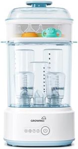Bottle Sterilizer and Dryer, Compact Electric Steam Baby Bottle Sterilizer (Esterilizador de Biberones), Bottle Sanitizer for Baby Bottles, Pacifiers, Pump Parts Blue