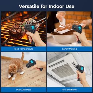 ERICKHILL Infrared Thermometer – Black/Blue Non-Contact Temperature Gun