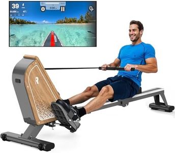 VOWVIT Rameur pour la maison OR3, magnétique, avec moniteur Bluetooth, 16 niveaux de résistance, rameur compact avec capacité de charge de 160 kg, rangement vertical, blanc