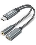 FEDUS Type C to 3.5mm Jack Audio Connector Headphone and Charger Adapter Jack Converter Noise Cancelling Adapter Compatible for OnePlus 12/11/ 11R/ 10 Pro/ 10R/ 10T/ 9RT/ 9R/ 8R/ 8T/ 6/ 6T/ 7/ 7T/Nord