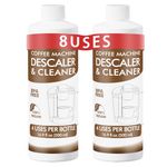 8 Uses Descaling Solution Compatible with Keurig, Nespresso, Breville, Delonghi, Jura, Ninja - 33.8oz Coffee Machine Descaler, Espresso Coffee Maker Cleaner, Coffee Pot Limescale Remover