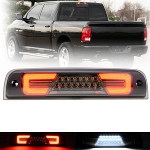 Led Third Brake Light for 2009-2018 Dodge Ram 1500/2010-2024 Ram 2500 3500/2011-2024 4500 5500 Pickup Trucks Rear Center High Mount Stop Lamp CHMSL White Cargo lamp OEM 3rd Brake Light Smoked Lens