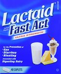 Lactaid Fast Acting Caplets - Lactose Enzyme Break Down - Gas, Bloating or Diarrhea - Milk & Dairy - 40 Caplets Per Package