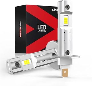 LASFIT BEAM H1 Bulb, 6000K White Bright, H1 Halogen Replacment,Fanless, 1:1 Mini Size, No Adapter Required, Non-Polarity, Plug and Play, For Fog Light, Pack of 2