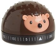 Kikkerland Hedgehog 60-Minute Kitchen Timer, Brown