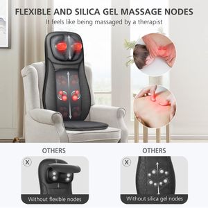 Snailax Shiatsu Back Massager – Deep Kneading Heat Therapy