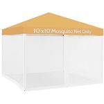 Seogwisam Mosquito Netting for 10'x10' Pop up Canopy Tent or Gazebo,Zipper Screen Sidewalls for Outdoor Garden Patio Gazebo(Mosquito Net Only,White)