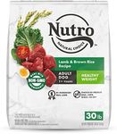 NUTRO NATURAL CHOICE Adult Dry Dog Food, Healthy Weight Lamb & Rice Recipe, 13.61kg (30LB) Bag