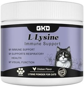 L-Lysine Powder for Cats, Immune Support for Cats, Supports Immune and Eye Health Supplement, Lysine for Cats, Aid with Reduces Eye Discharge, Alleviates Sneezing and Runny Nose