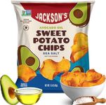 Jackson’s Sweet Potato Kettle Chips with Sea Salt made with Premium Avocado Oil (1.5 Ounce, Pack of 18) - Allergen-friendly, Gluten Free, Peanut Free, Vegan, Paleo Friendly - Shark Tank Product