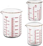 3 Piece Glass Measuring Cup Set, In